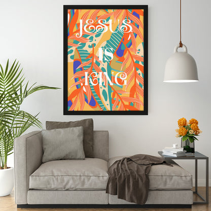 Portrait Framed Poster Jesus Is King