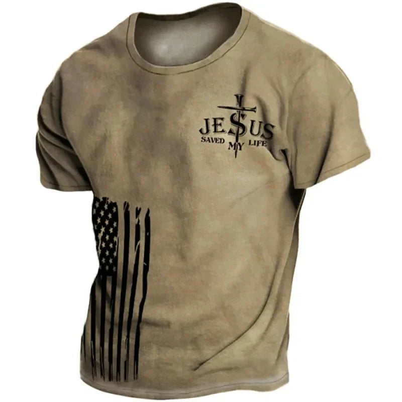 Men's Vintage T-Shirt Christian Jesus 